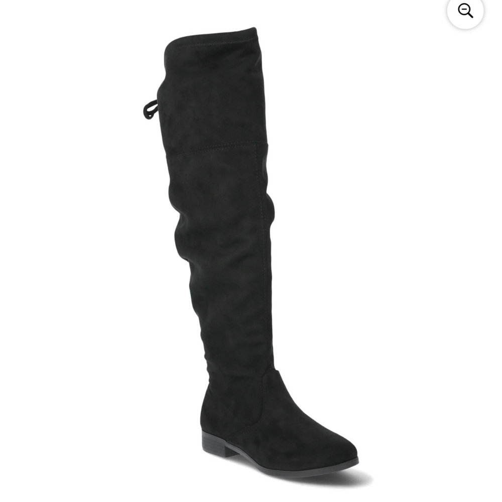 💜Time&Tru Women's Memory Foam Faux Suede Over the Knee Boots, Size:12Wide Width